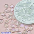 Irregular 12x16x8mm translucent purple glass beads for DIY fairy-style jewelry making - L663# Transparent Purple