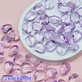 Translucent purple faceted beads for DIY jewelry making, size 12x16x8mm - L665# Light Purple