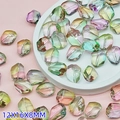 Irregular faceted 12x16mm gradient beads for DIY jewelry making and handmade crafts - L666# Iridescent