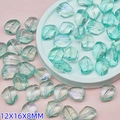 Faceted light blue AB aurora glass spacer beads for DIY jewelry making 12x16x8mm - L669# Turquoise