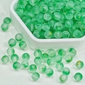 Frosted mint green glass beads with gold foil inclusions for DIY jewelry making - Frosted Gold Foil Fruit Green (D5#) / 8mm
