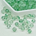 Green glass spacer beads with marble patterns for DIY handmade jewelry and bracelets - Green Transparent Floating Flower Beads (A354#) / 8mm