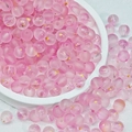 Rosa mattierte Glasperlen mit Goldfolie für DIY-Schmuckherstellung und Design - 8mm / Goldfolie (D7#) / Rosa