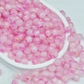 Rosa Glasperlen mit Goldfolie für handgefertigten Schmuck und DIY-Bastelprojekte - 8mm / Tusche Goldfolie (A212#) / Rosé