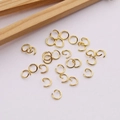 Golden alloy open jump rings for DIY jewelry making and turtle charm bracelets - Open Jump Ring (P18) / 0.7x5mm / Gold