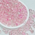 Rosa Glasperlen mit Blumenmuster für handgefertigte DIY Armbänder und Schmuckstücke - 8mm / Schwebende Blumenperle (A351#) / Rosa