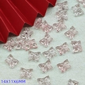 Pink transparent glass butterfly beads 14x11x6mm for DIY jewelry making accessories - L835# Light Pink [Lampwork Butterfly]