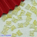 Iridescent yellow butterfly beads for jewelry making 14x11x6mm acrylic butterfly charm - L837# Lemon Yellow [Lampwork Butterfly]
