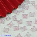 Pink and white gradient butterfly charm 14x11x6mm for DIY jewelry making - L838# Rouge Pink [Lampwork Butterfly]