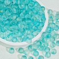 Mattierte seeblaue Glasperlen mit Goldfolie für DIY-Schmuckherstellung 8-10mm - 8mm / Goldstaub Hellblau