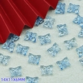 Blue butterfly glass beads 14x11x6mm for jewelry making with transparent finish - L840# Light Blue [Lampwork Butterfly]