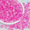 Lebhafte rosafarbene Crackle-Glasperlen in runder Form für DIY-Schmuckherstellung - 8mm / Crackle (B2#) / Rosa