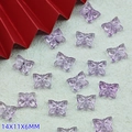 Translucent purple butterfly resin beads 14x11x6mm for DIY jewelry making - L841# Light Purple [Lampwork Butterfly]
