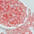 Rosa Glaskristallperlen mit Risseffekt für DIY Schmuckherstellung in weißer Schale - 8mm / Crackle (B34#) / Wasserrosa