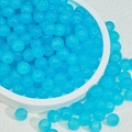 Himmelblaue lichtdurchlässige 8mm Glasperlen für handgefertigten DIY Schmuckbau - 8mm / Himmelblau