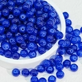 Lichtdurchlässige saphirblaue Glasperlen 8mm und 10mm für DIY-Schmuckherstellung - 8mm / Dunkelblau