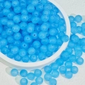 Polierte hellblaue, lichtdurchlässige 8/10mm Glasperlen für DIY-Schmuck und Handwerk - 8mm / Aquamarin