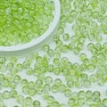 Light green round glass beads with internal crackle effect for DIY jewelry making - Light Green Crackle Beads (B78#) / 6mm