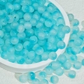 DIY light blue translucent 8mm glass beads in a white bowl for jewelry making crafts - 8mm / Blue Gradient