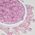 Mattierte lila Glasperlen mit Goldfolie für die DIY-Schmuckherstellung - 8mm / Hellviolett (Goldgesprenkelt)