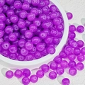 Transluzente lila Glasperlen für DIY-Schmuckherstellung in weißer Schale - 8mm / Kristallviolett (Chalcedon-Textur)