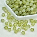 Translucent light green glass beads with gold foil and inner marble texture for jewelry DIY - Green Transparent Gold Foil Crackle (K2#) / 8mm