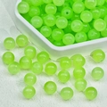 Polished translucent bright green glass beads for DIY jewelry and crafts making - Chalcedony Grass Green (E50#) / 8mm
