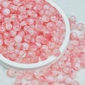 Rosa Eis-Crackle-Glasperlen in weißer Schale für DIY-Schmuckherstellung und Handwerk - 8mm / Halbweißer Crackle (E38#) / Hellrosa