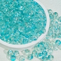8-10mm light blue transparent glass beads with white ink texture for DIY jewelry making - 8mm / Blue Floating Swirl