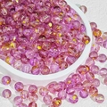 Violette Glasperlen mit Goldfolie für DIY-Schmuck und handgefertigte Armbänder - 8mm / Lila (transparentes Tintenblumendesign)