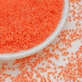 Macro shot of 3mm orange seed beads for DIY jewelry and beaded embroidery accessories - Orange (3mm)