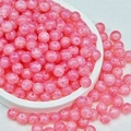 Rosa Glasperlen mit Crackle-Effekt für DIY-Schmuck in einer weißen Schale - 10mm / Schneeflocken-Opalbruchstein (M406#) / Rosa