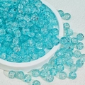 8-10mm lake blue crackle glass round beads for handmade jewelry DIY bracelets - 8mm / Light Blue Brushed Crackle