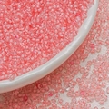 Macro detail of 3mm translucent pink glass seed beads for DIY jewelry making - Dusty Pink (3mm)
