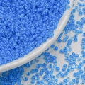 Close-up of 3mm light blue glass seed beads for DIY handmade jewelry and earring making - Sky Blue (3mm)