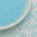 3mm light blue glass seed beads in a white bowl for DIY jewelry making and beadwork - Light Blue (3mm)