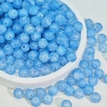 Light blue 10mm ice crackle glass beads for DIY jewelry making and handcrafted bracelets - 8mm / Blue Snowflake Opaline Look
