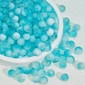 8mm sky blue and milky white gradient crackle glass beads for DIY jewelry making - 8mm / Lake Blue Half-White Crackle