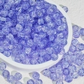 Violette Glasperlen mit Crackle-Effekt für DIY-Schmuck in einer weißen Schale - 8mm / Helllila (gebürstetes Krakelee)