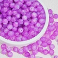 Dunkelviolette Glasperlen mit Crackle-Effekt für DIY Schmuckherstellung und Ketten - 8mm / Purple (Snowflake Opal Style)