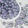 Runde lila Crackle-Glasperlen mit innerer Textur für DIY-Armband-Schmuckherstellung - Crackle-Perle (H14) / 10mm / Hellviolett Schwarz