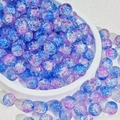 Blau-violette Glasperlen mit Crackle-Effekt für DIY-Schmuckherstellung - 10mm / Helllilablau (H22# Krakelee-Perle)
