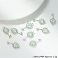 Detail von Legierungsschlüssel-Anhänger mit grünem Stein und Strass für DIY-Schmuck - Schlüssel Anhänger (G188)