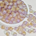 Lila-goldene Glasperlen mit Crackle-Effekt für DIY-Schmuck und Armbandherstellung - 10mm / Lilaton (H28# Krakelee-Perle)