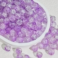 Polierte lila Glasperlen mit Crackle-Effekt für DIY-Schmuck und Bastelarbeiten - 10mm / Transparentes Lila (H105# Krakelee-Perle)