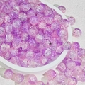 Dunkelviolette Crackle-Glasperlen in runder Form für DIY-Armband- und Halskettenschmuck - 10mm / Transparentes Lila (H128# Krakelee-Perle)