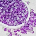 Lila und klare Crackle-Glasperlen für DIY-Schmuckherstellung von Armbändern und Ketten - 8mm / Mittelviolett (B15#) (Krakelee-Perle)