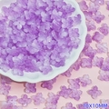 Macro view of 10mm light purple Czech glass flower beads with ice crack texture detail - Gradient Purple (L941)