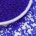 3mm dark blue transparent glass seed beads for DIY jewelry and bracelet crafting - Sapphire Blue