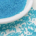 3mm sky blue transparent glass seed beads for DIY bracelet and jewelry making - Cyan Blue
